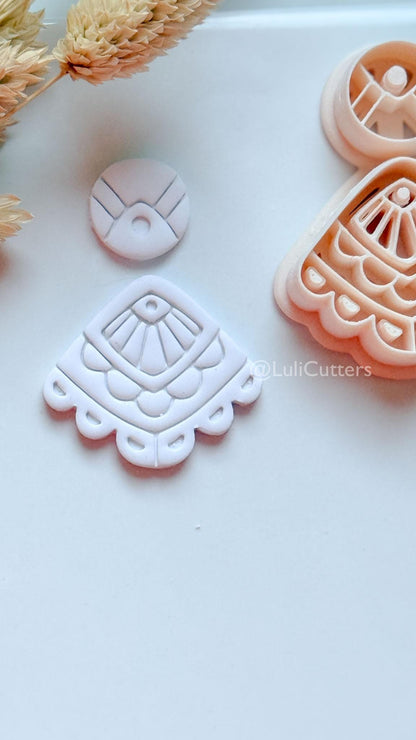 Mariel Clay Cutter: Layered Art Deco Polymer Clay Earring Shape