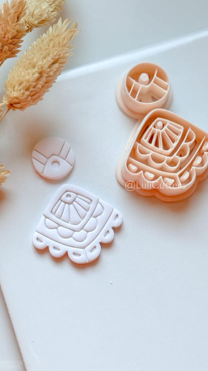 Mariel Clay Cutter: Layered Art Deco Polymer Clay Earring Shape