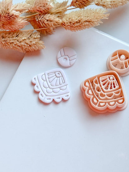 Mariel Clay Cutter: Layered Art Deco Polymer Clay Earring Shape