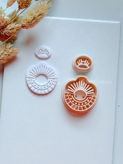 Romy Ray Clay Cutter: Sunburst Polymer Clay Earring Shapes
