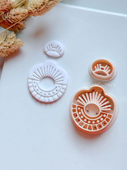 Romy Ray Clay Cutter: Sunburst Polymer Clay Earring Shapes