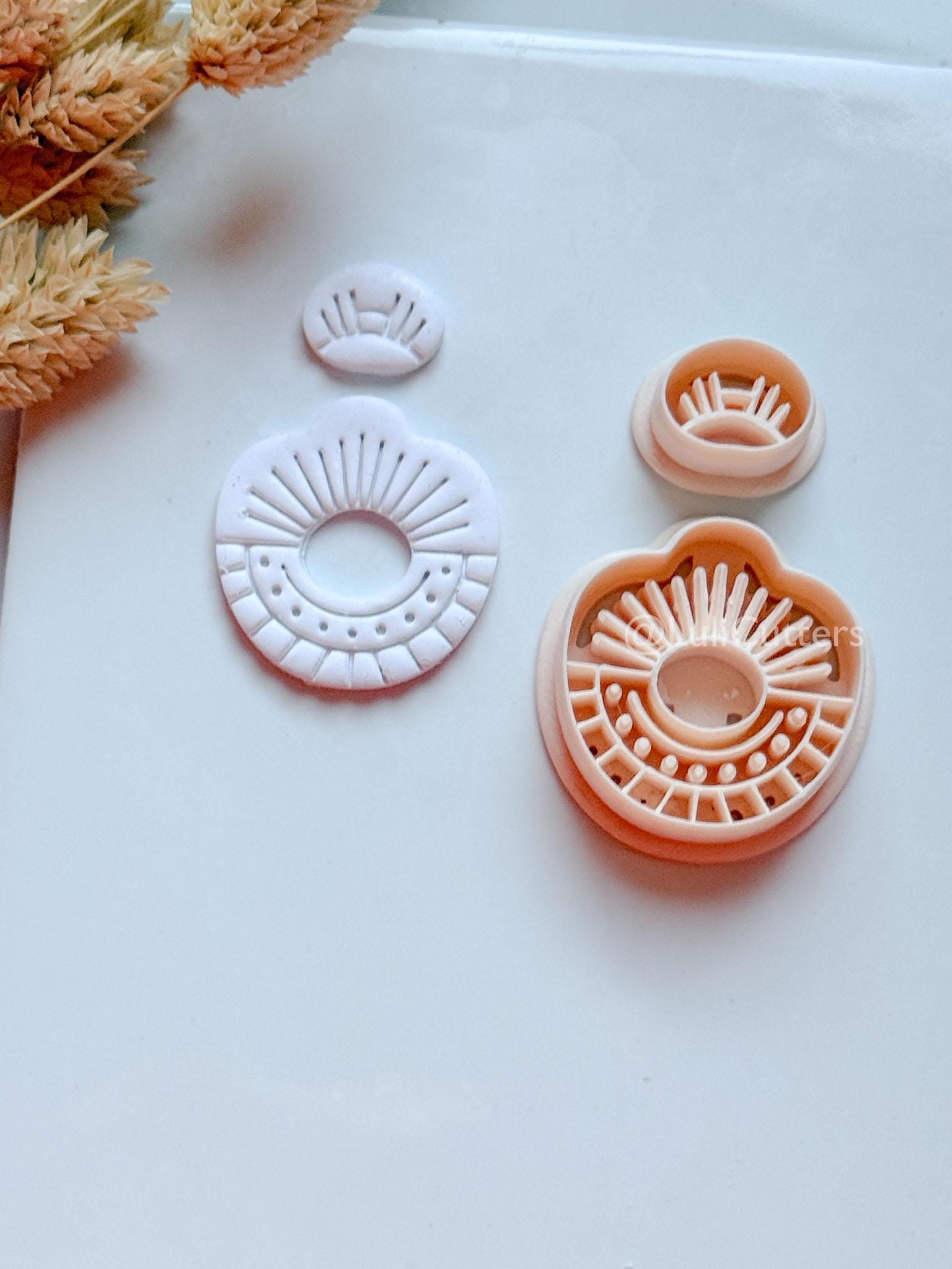 Romy Ray Clay Cutter: Sunburst Polymer Clay Earring Shapes