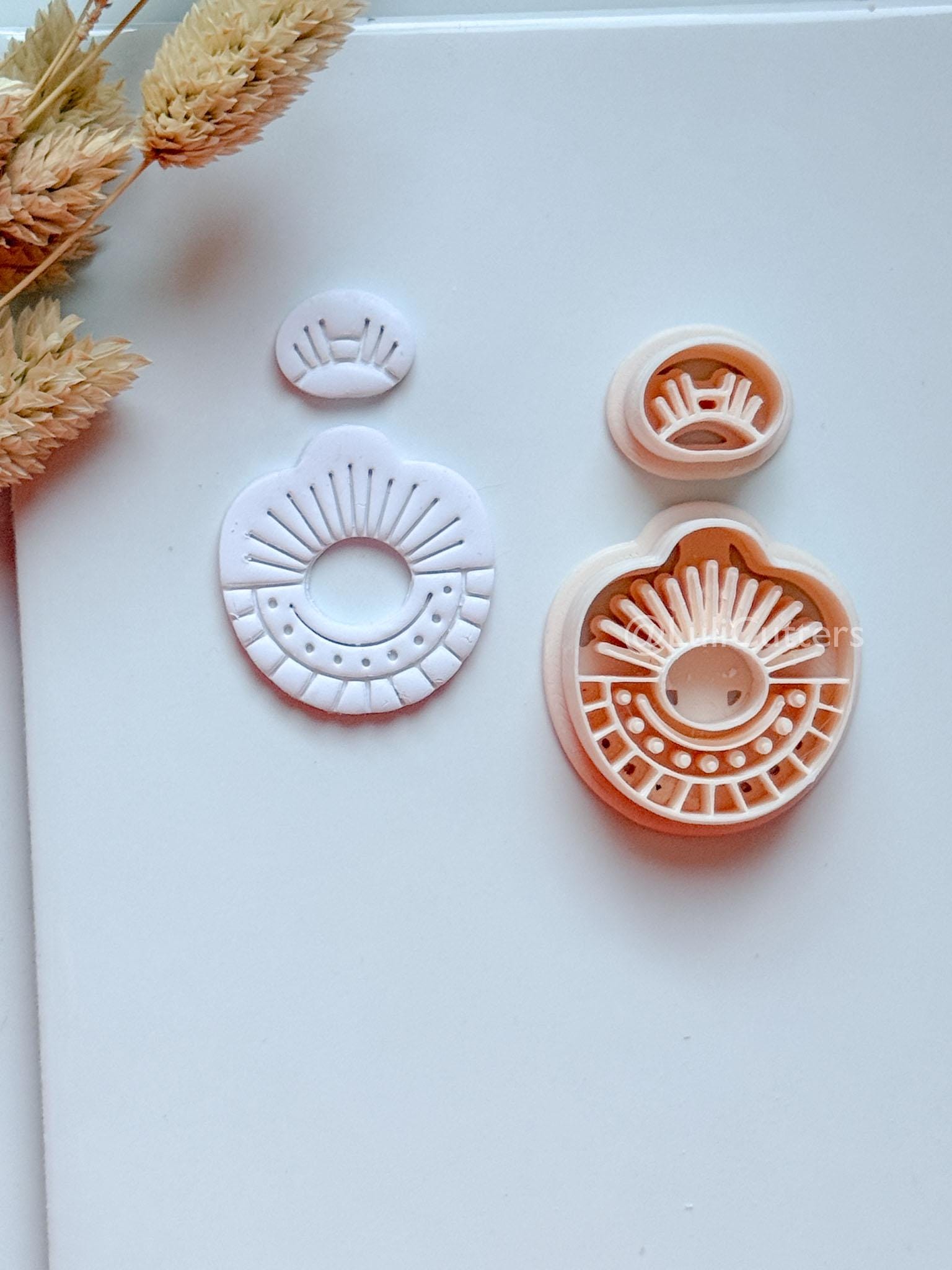 Romy Ray Clay Cutter: Sunburst Polymer Clay Earring Shapes