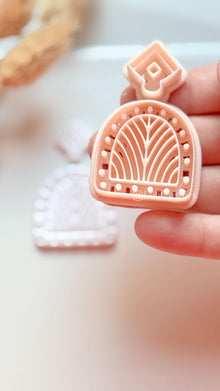 Nura Clay Cutter: Layered Geometric Arch Dangle Design