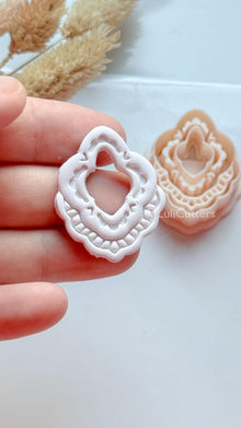 Lace Donna Clay Cutter: Layered Ornamental Teardrop Design