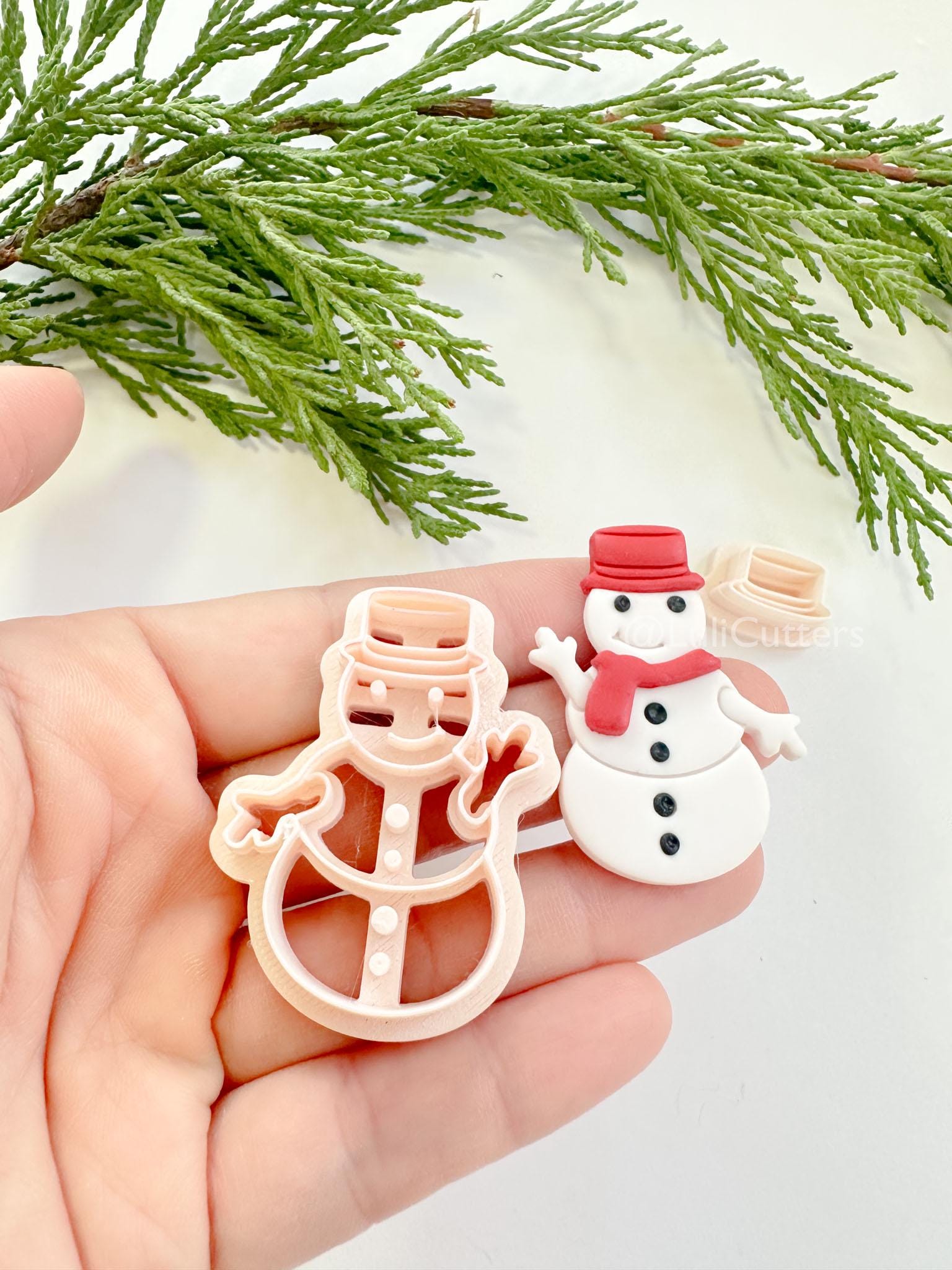 Chilly Chap Clay Cutter: Snowman Christmas Polymer Clay Tool