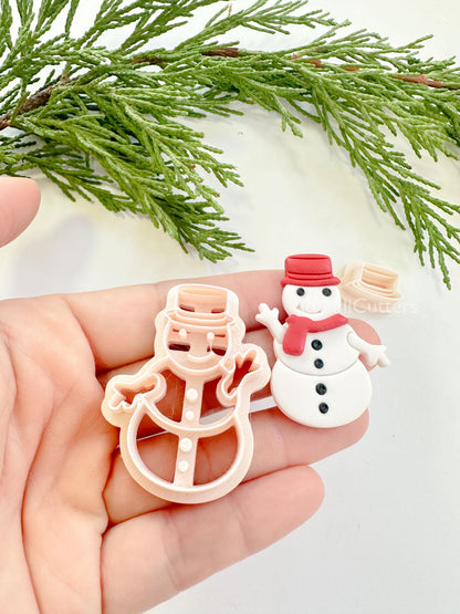 Chilly Chap Clay Cutter: Snowman Christmas Polymer Clay Tool