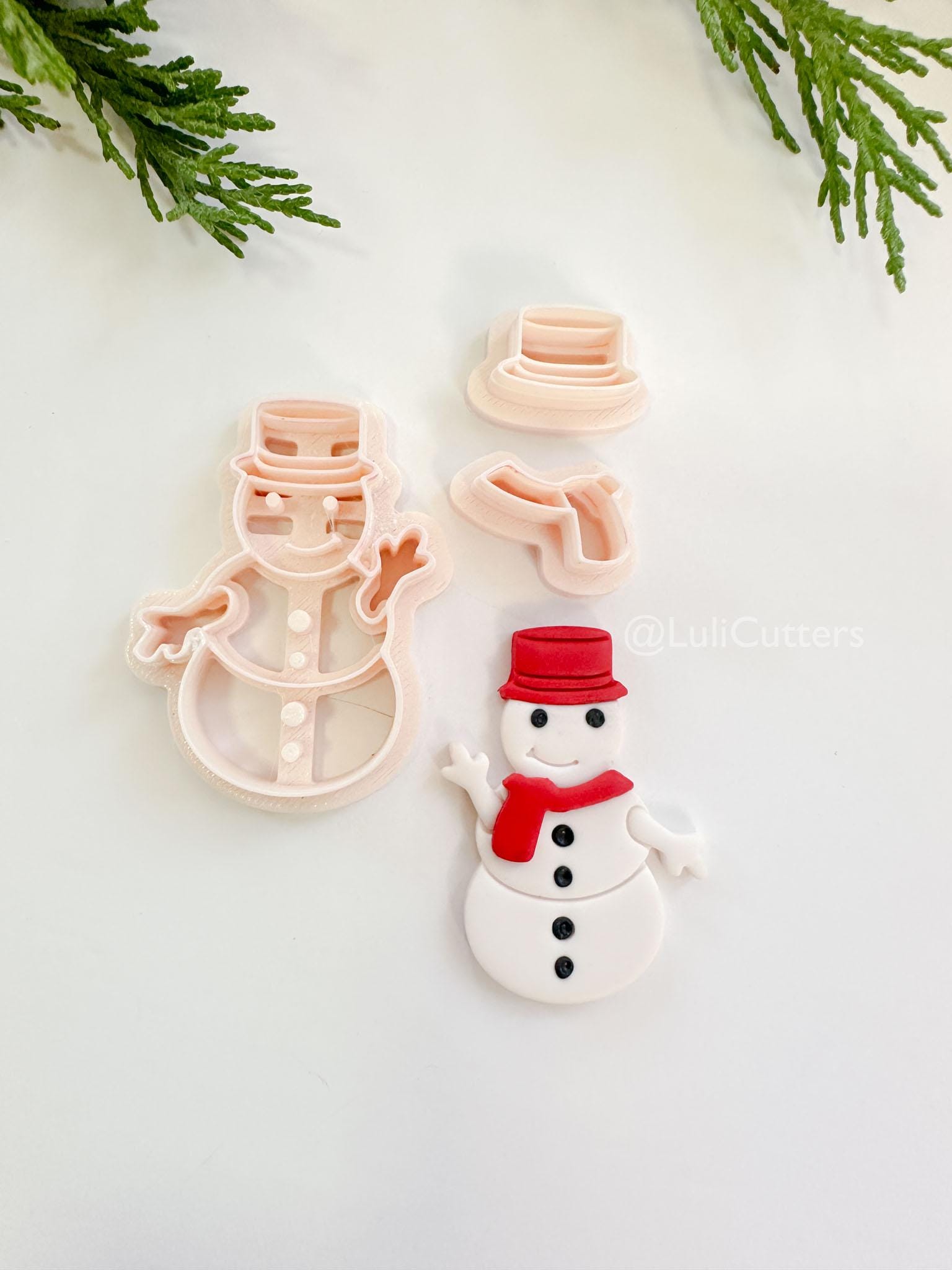 Chilly Chap Clay Cutter: Snowman Christmas Polymer Clay Tool