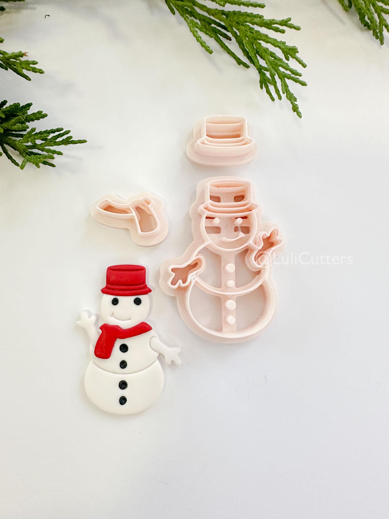 Chilly Chap Clay Cutter: Snowman Christmas Polymer Clay Tool