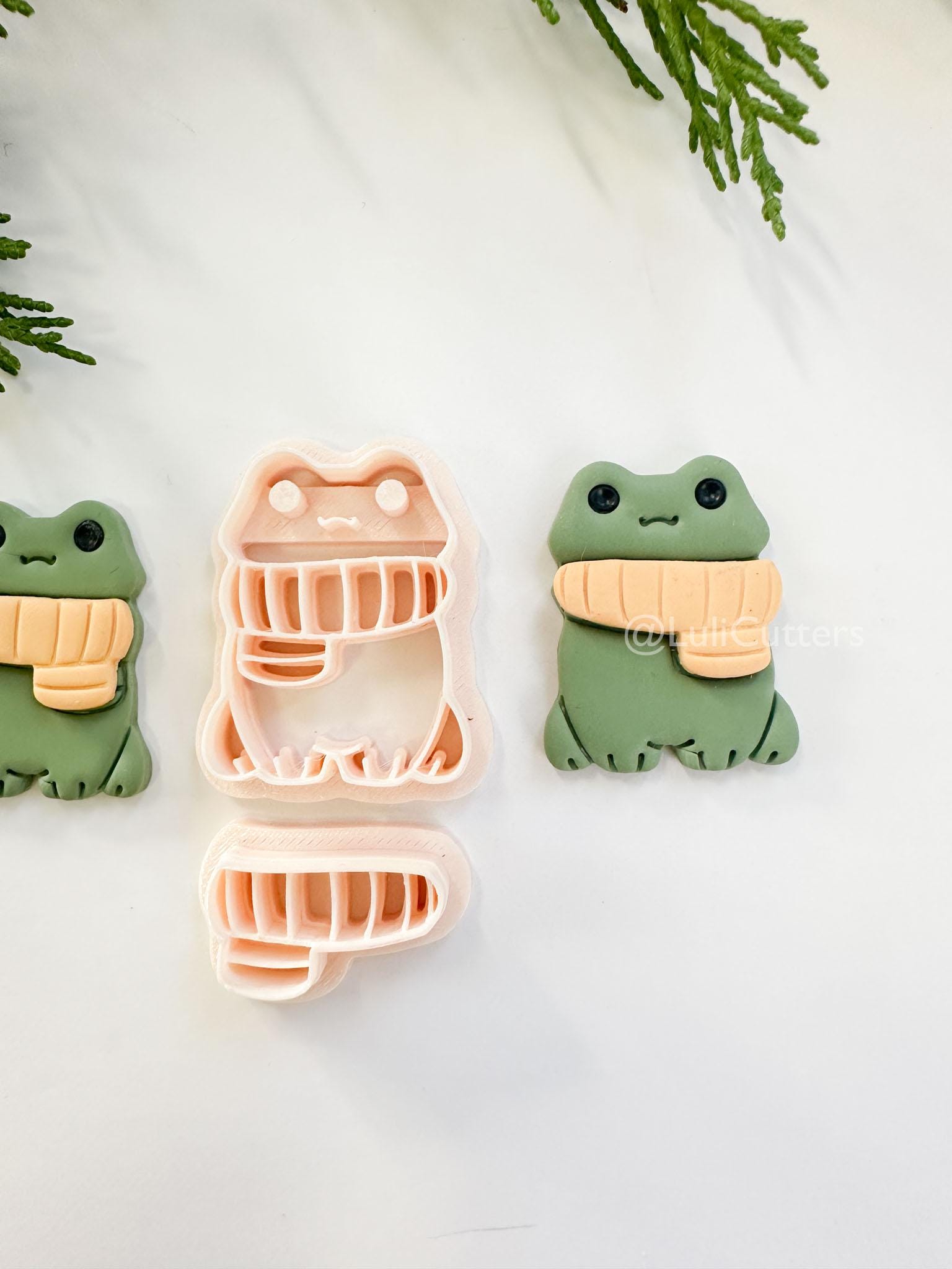 Glaci Hopper Clay Cutter: Winter Frog Polymer Clay Tool