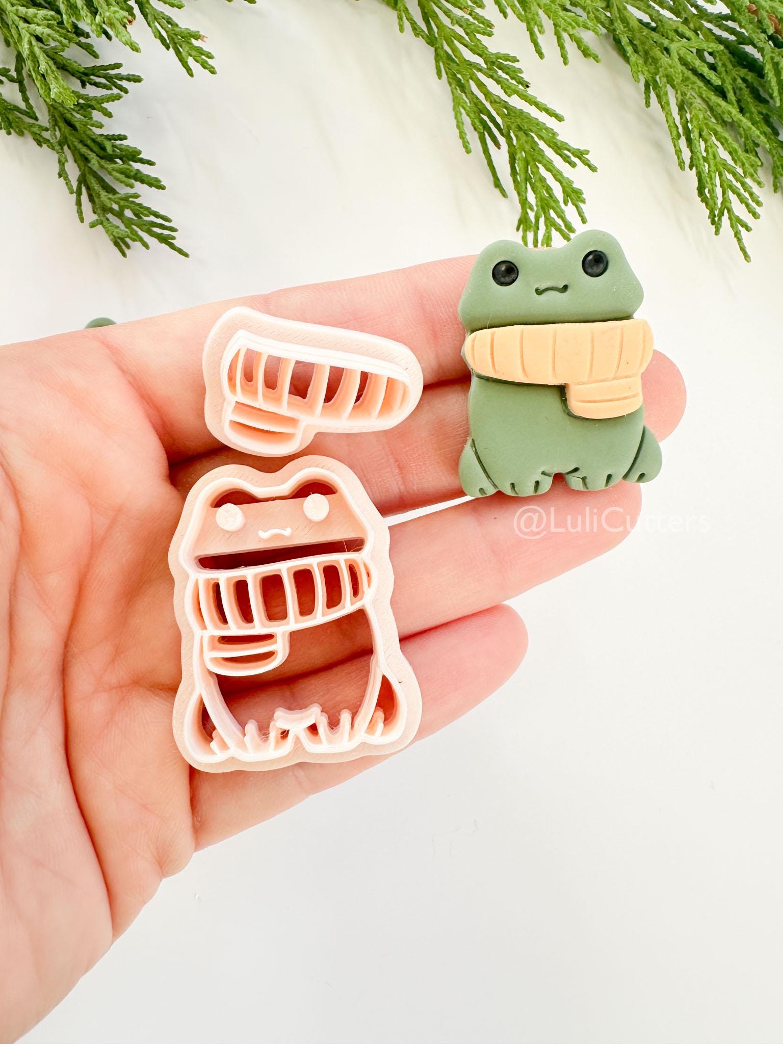 Glaci Hopper Clay Cutter: Winter Frog Polymer Clay Tool