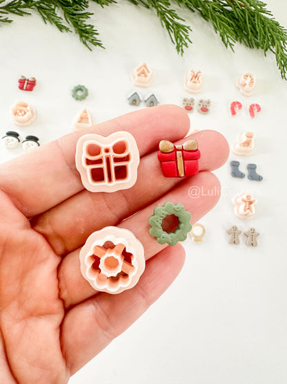 Holly Minis Stud Cutters: Polymer Clay Earring Cutters