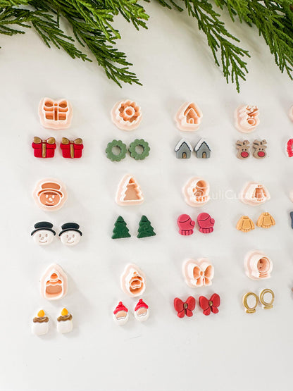 Holly Minis Stud Cutters: Polymer Clay Earring Cutters