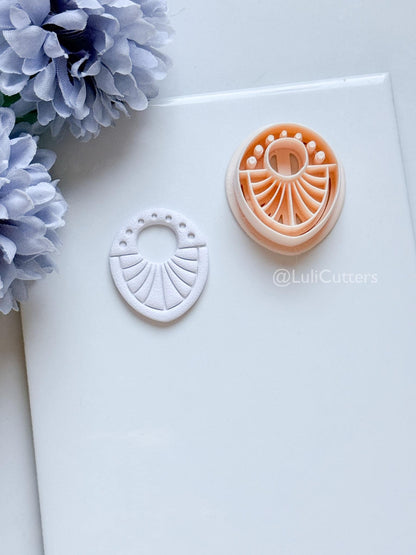 Arla Beam Polymer Clay Cutter: Radiant Arc Design for Earrings