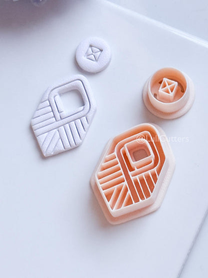Bound Liora Polymer Clay Cutter: Interwoven Geometric Design for Earrings