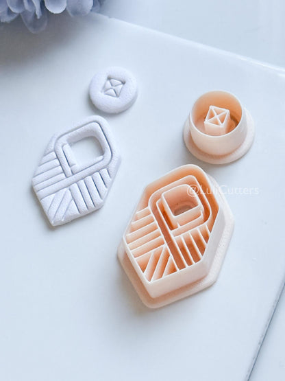 Bound Liora Polymer Clay Cutter: Interwoven Geometric Design for Earrings
