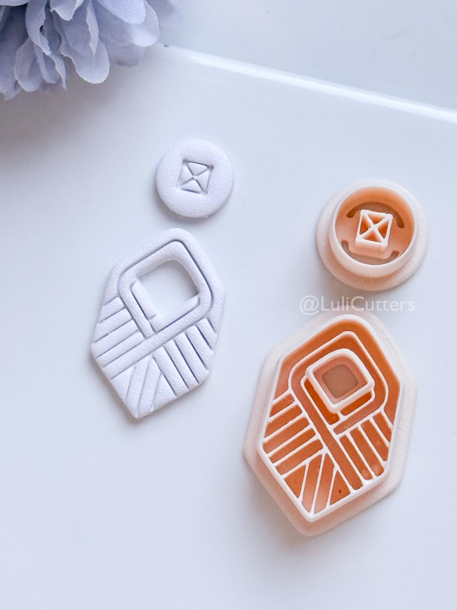 Bound Liora Polymer Clay Cutter: Interwoven Geometric Design for Earrings