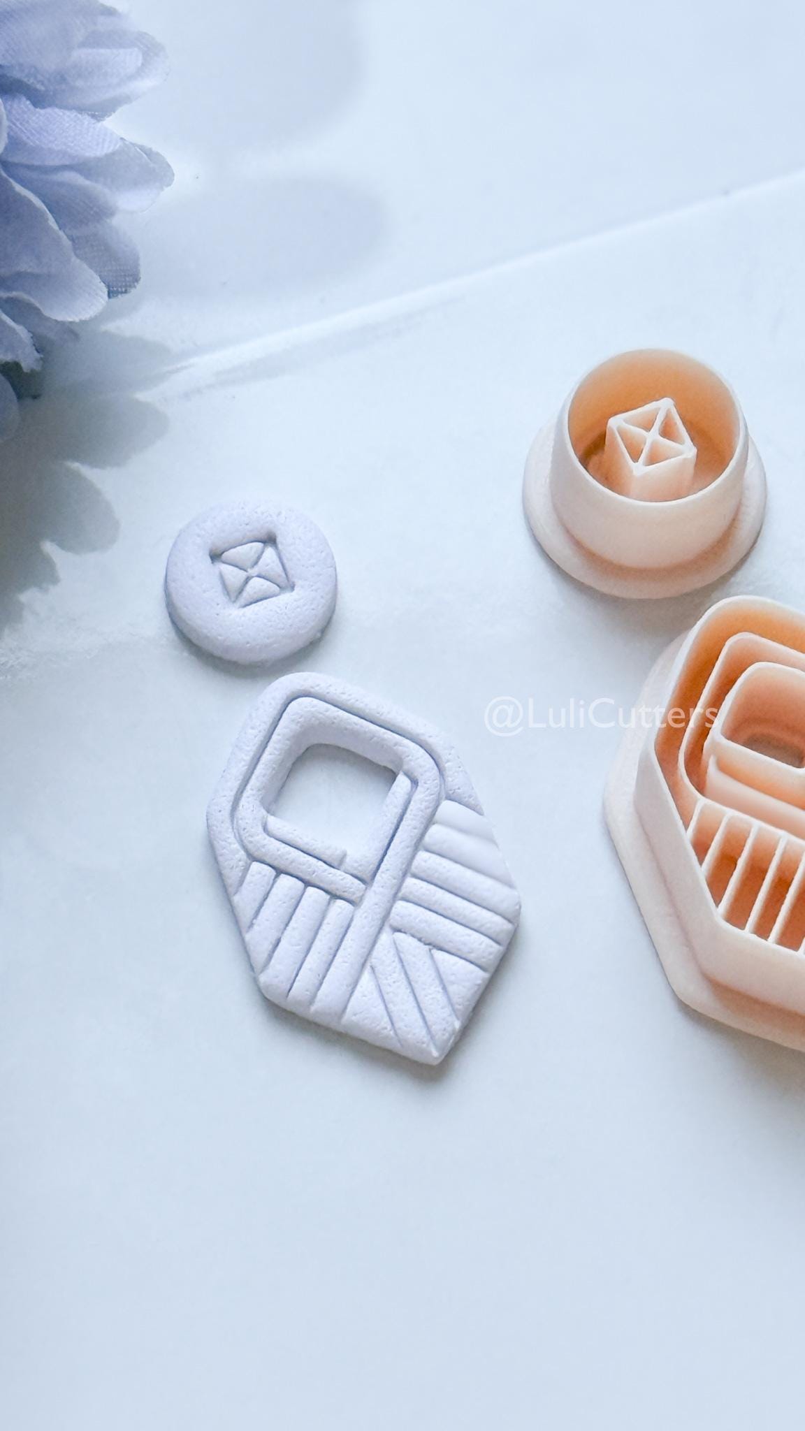 Bound Liora Polymer Clay Cutter: Interwoven Geometric Design for Earrings