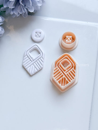 Bound Liora Polymer Clay Cutter: Interwoven Geometric Design for Earrings