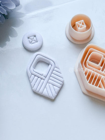 Bound Liora Polymer Clay Cutter: Interwoven Geometric Design for Earrings
