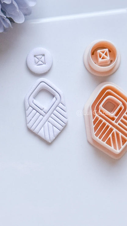 Bound Liora Polymer Clay Cutter: Interwoven Geometric Design for Earrings