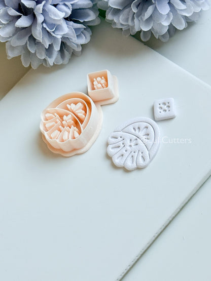 Aveline Petal Polymer Clay Cutter: Floral Teardrop for Earrings