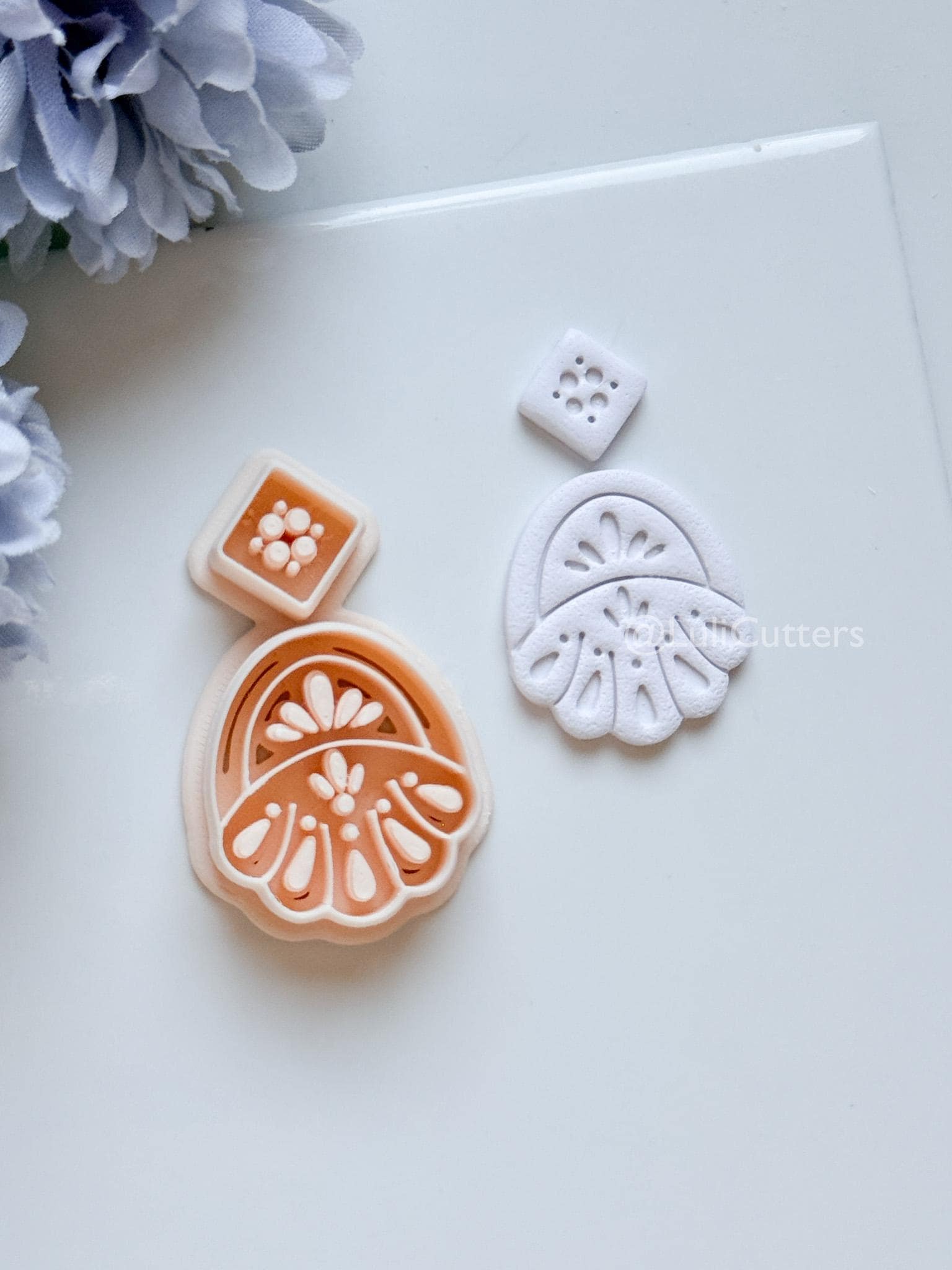 Aveline Petal Polymer Clay Cutter: Floral Teardrop for Earrings