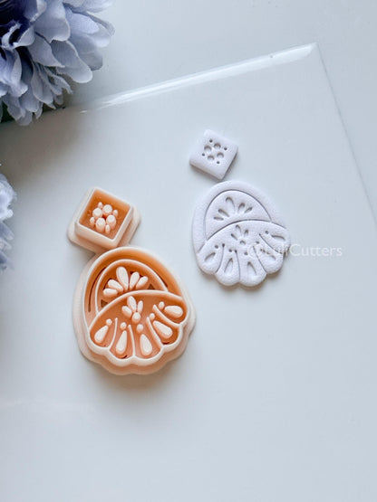 Aveline Petal Polymer Clay Cutter: Floral Teardrop for Earrings