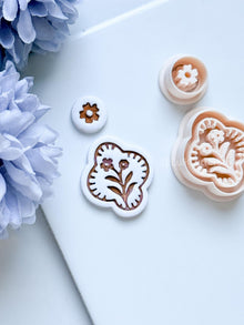 Mirael Bloom Polymer Clay Cutter: Quatrefoil Floral Design for Earrings