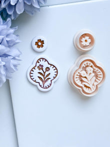 Mirael Bloom Polymer Clay Cutter: Quatrefoil Floral Design for Earrings