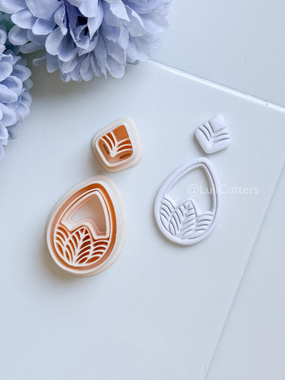 Terra Mae Polymer Clay Cutter: Layered Teardrop for Earrings