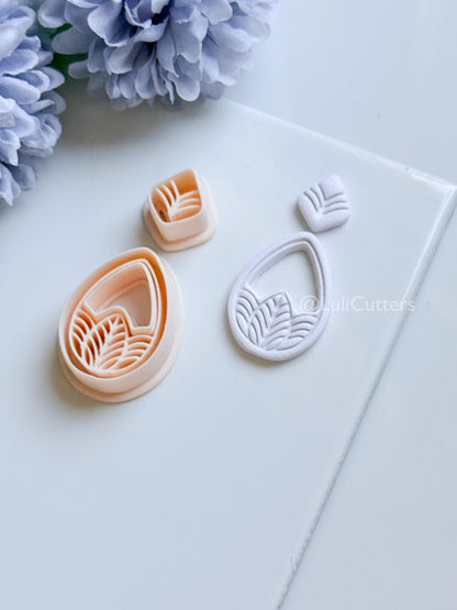 Terra Mae Polymer Clay Cutter: Layered Teardrop for Earrings