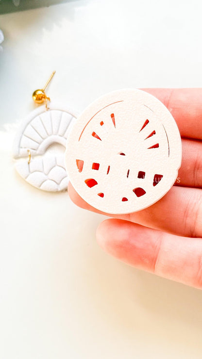 Solenne Ray Polymer Clay Cutter: Split Sunray Design for Earrings