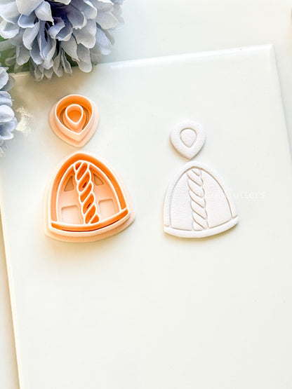 Loop Sol Polymer Clay Cutter: Twisted Arch Design for Earrings