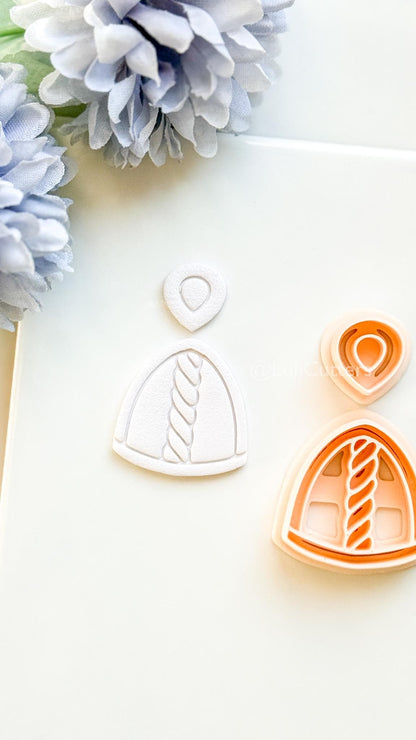 Loop Sol Polymer Clay Cutter: Twisted Arch Design for Earrings