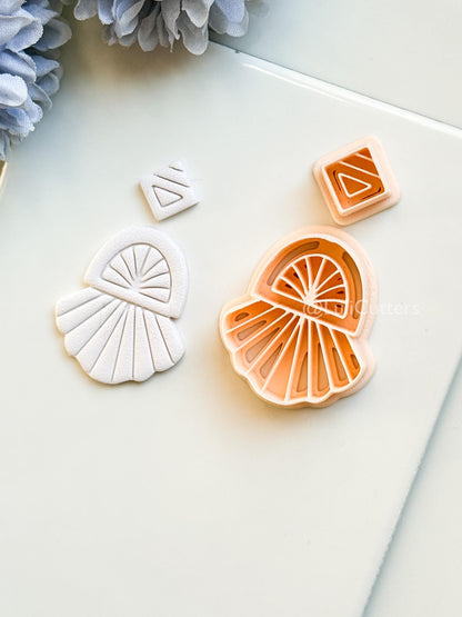 Celia Fern Polymer Clay Cutter: Radiant Fan Design for Earrings