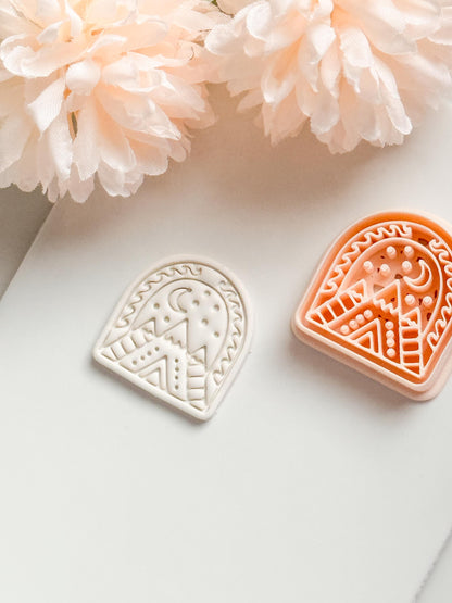 Sera View Clay Cutter: Arch Mountain & Moon Design