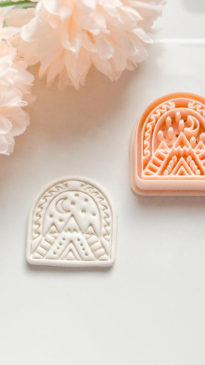 Sera View Clay Cutter: Arch Mountain & Moon Design
