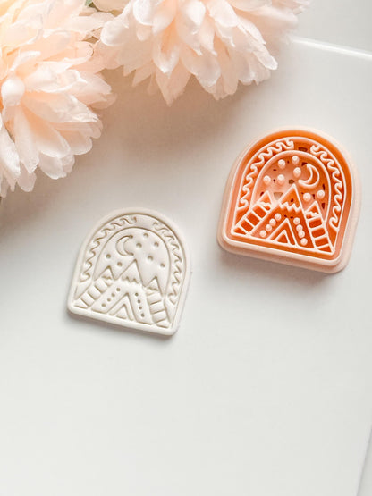 Sera View Clay Cutter: Arch Mountain & Moon Design