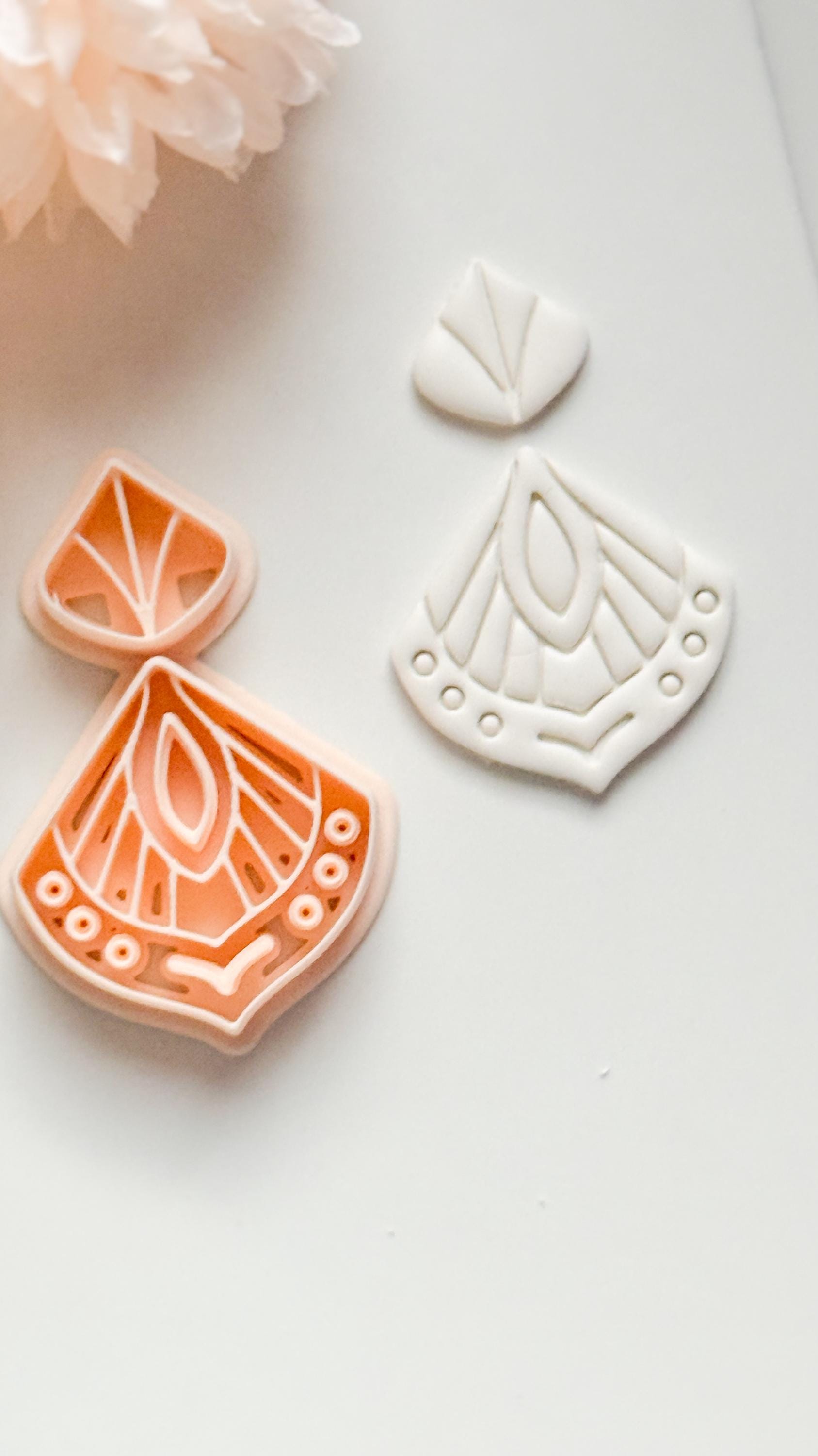 Dalina Fan Clay Cutter: Art Deco Polymer Clay Earring Shape