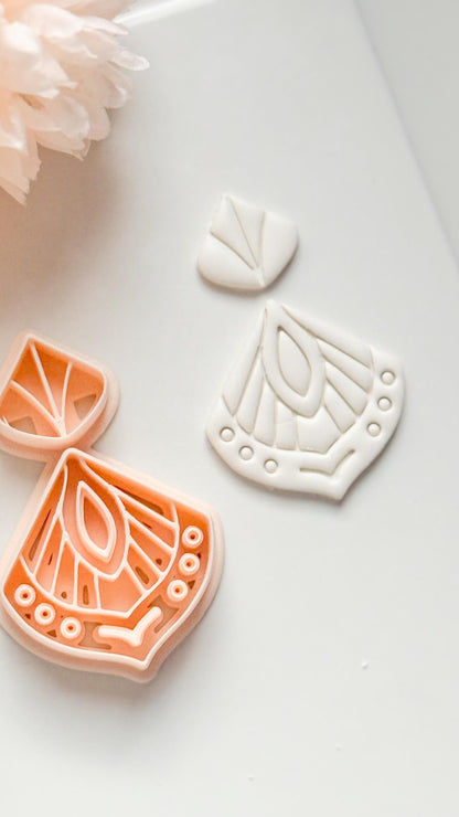 Dalina Fan Clay Cutter: Art Deco Polymer Clay Earring Shape