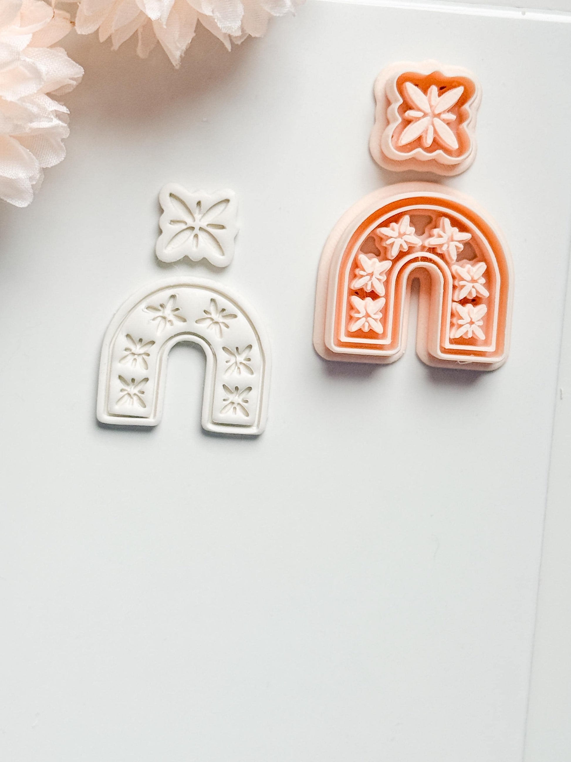 Fern Story Floral Arch Clay Cutter: U-Shape with Botanical Topper