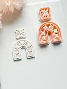 Fern Story Floral Arch Clay Cutter: U-Shape with Botanical Topper