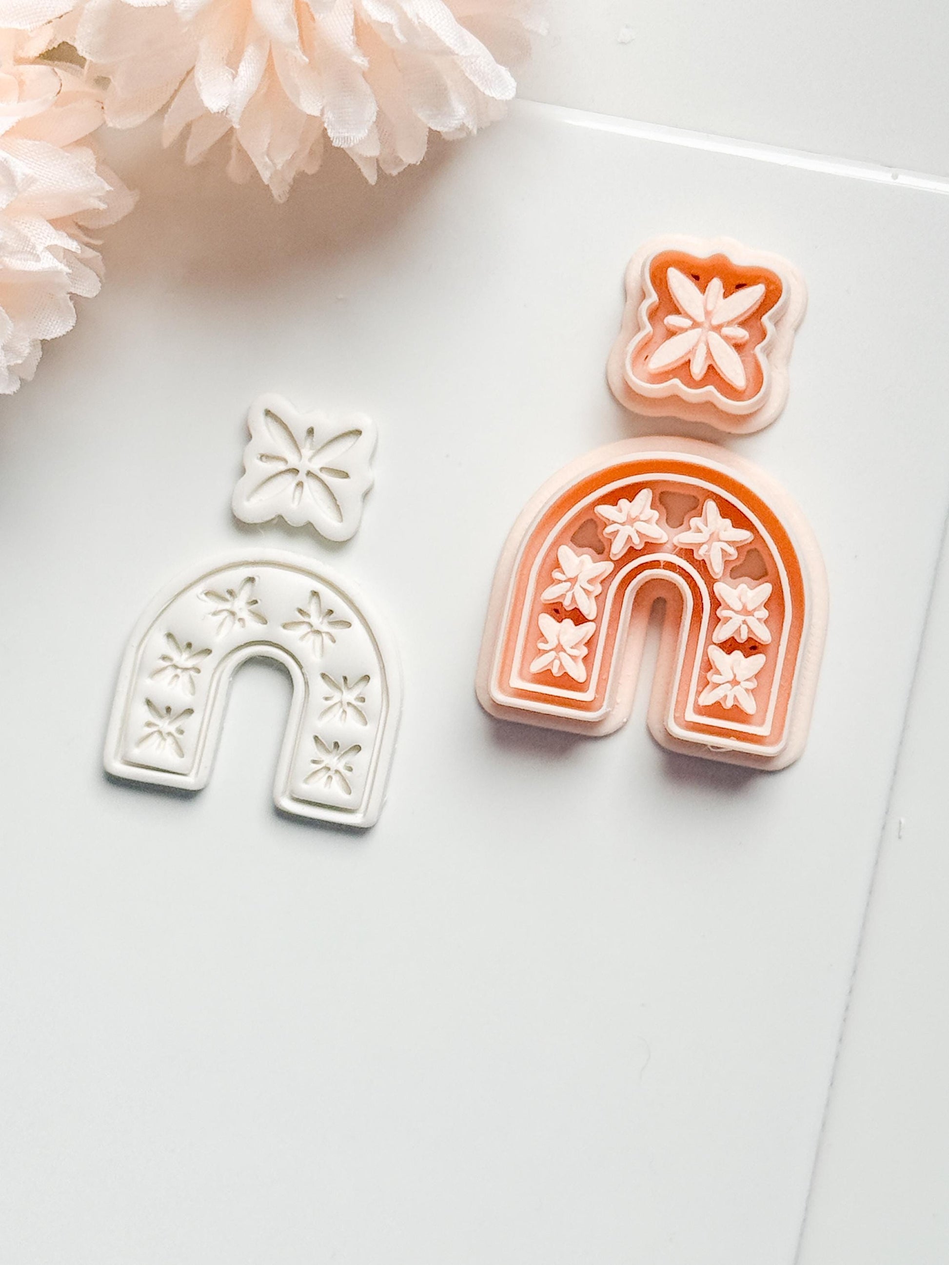 Fern Story Floral Arch Clay Cutter: U-Shape with Botanical Topper