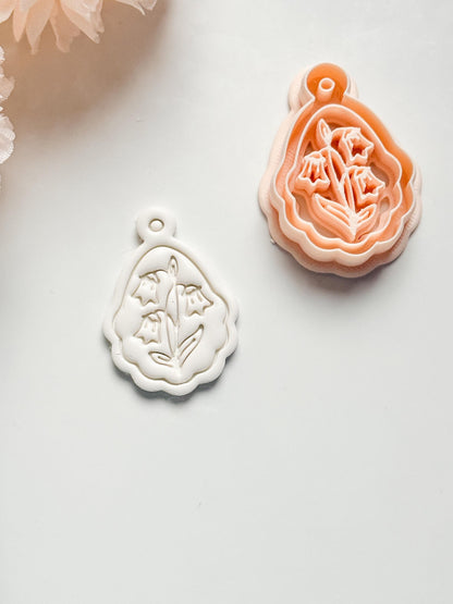 Mira Lilly Clay Cutter: Scalloped Lily of the Valley Pendant Shape