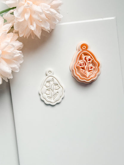 Mira Lilly Clay Cutter: Scalloped Lily of the Valley Pendant Shape