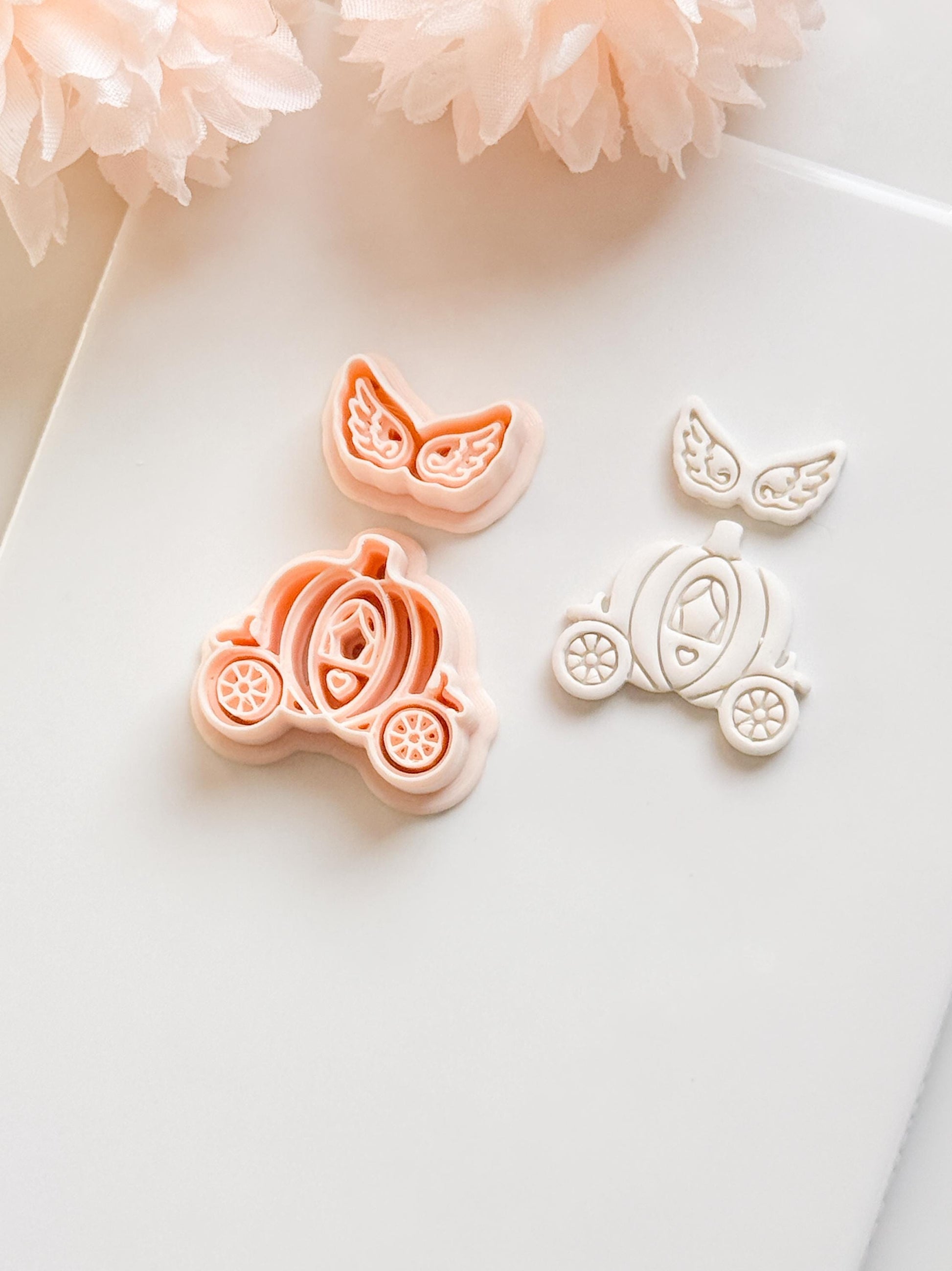 Fairy Tale Ride Clay Cutter Set: Pumpkin Carriage & Winged Accent