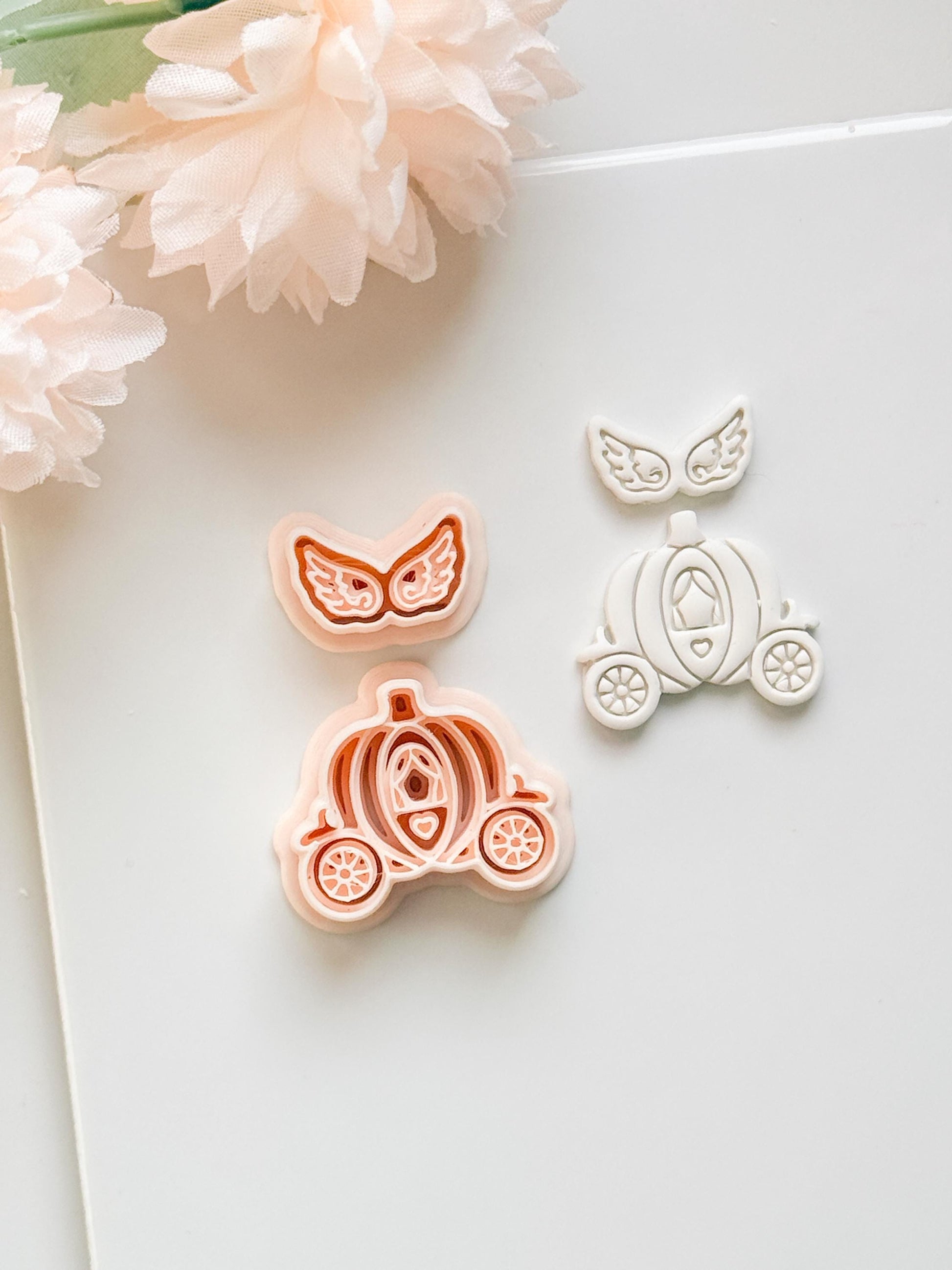 Fairy Tale Ride Clay Cutter Set: Pumpkin Carriage & Winged Accent