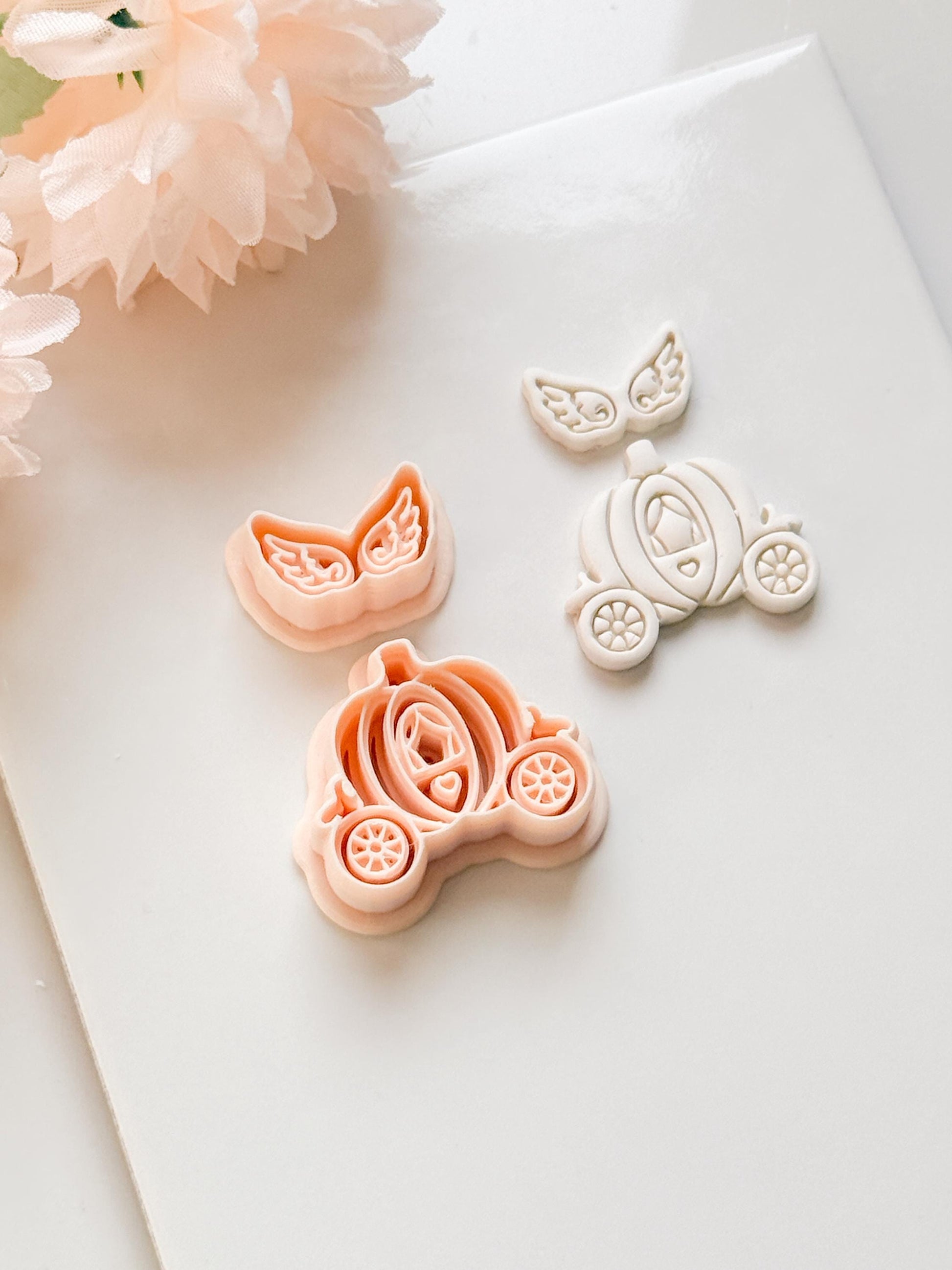 Fairy Tale Ride Clay Cutter Set: Pumpkin Carriage & Winged Accent
