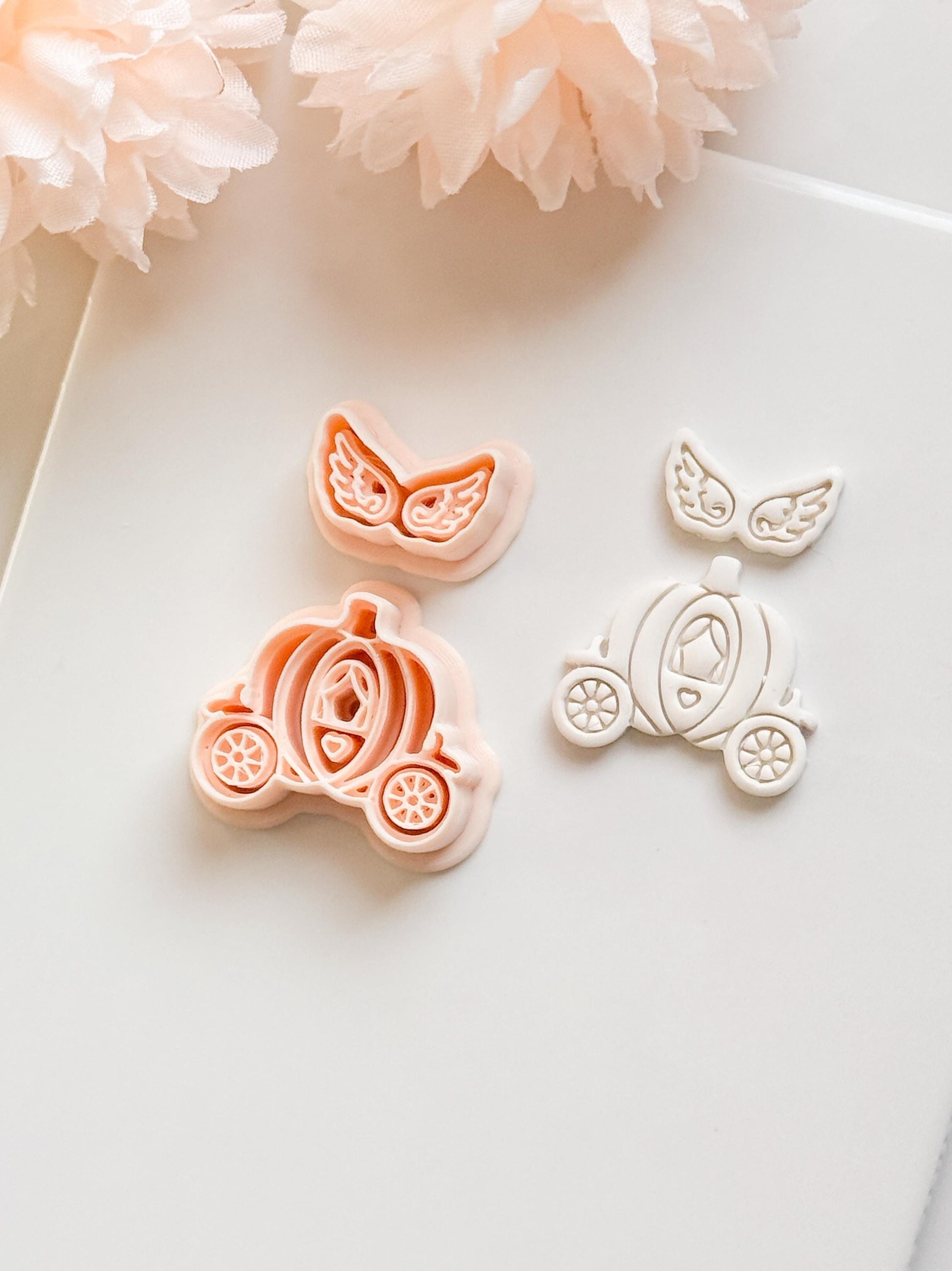 Fairy Tale Ride Clay Cutter Set: Pumpkin Carriage & Winged Accent